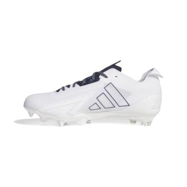 Imagem de adidas Tênis masculino de futebol americano Adizero Electric, Branco/time azul marinho/branco, 37