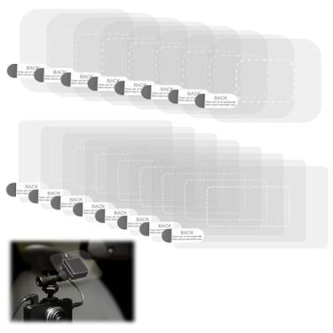 Imagem de 16 adesivos de para-brisa Dashcam, película eletrostática à prova de intempéries, adesivo transparente durável e reutilizável para montagem da câmera do painel