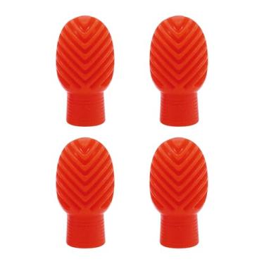 Imagem de Cheerock Pacote com 4 amortecedores de baquetas, pontas silenciosas de borracha para prática de bateria, reduzem o ruído e protegem os bastões, acessórios de substituição silenciosos de tambor de