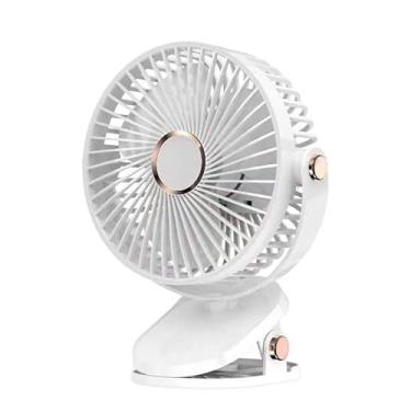 Imagem de Ventilador Clip Portátil 5 Velocidades De Mesa Luminária LED USB Potente 720 Rotação Poderoso(1 velocidade (Não recomendado))