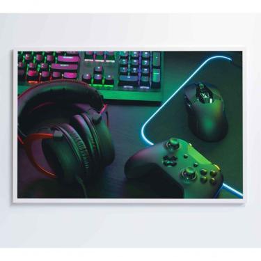 Imagem de Quadro Estação De Trabalho Gamer 60x40 Cm Adesivo