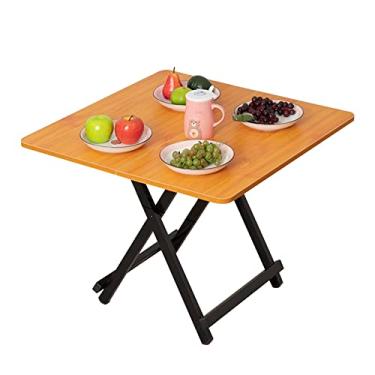 Imagem de Mesa de cartão dobrável portátil infantil mesa pequena simples para jantar, sala de estudo, cozinha, jantar (70 x 60 x 54 cm/27,5 x 23,6 x 21,5 cm, cor natural)