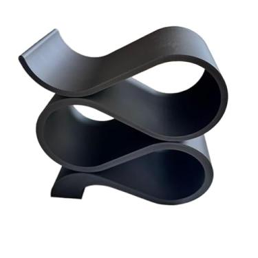 Imagem de Porta Vinho, Adega de Mesa com Suporte para Vinho Elegante e Sofisticada, 25×20cm(Preto)