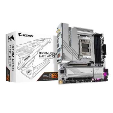 Imagem de Placa Mãe Gigabyte B650m Aorus Elite Ax Ice R1.0, Ddr5, Am5, Micro Atx