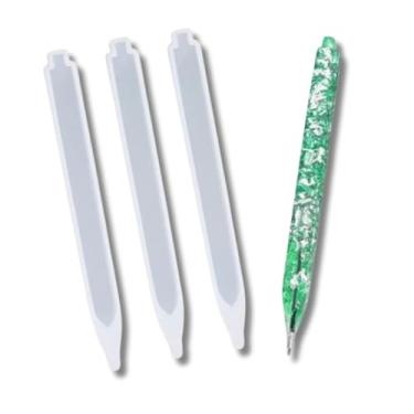 Imagem de Kit 3 Moldes De Silicone Para Caneta Quadrada De Resina