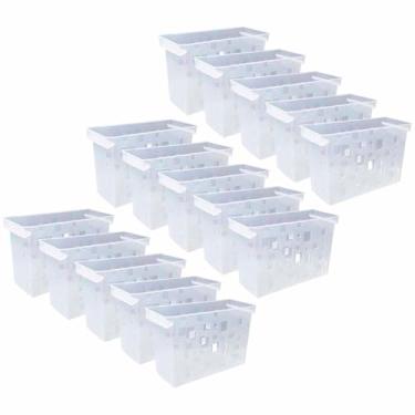 Imagem de Kit 15 Caixa Arquivo Móvel Cristal Dello Resistente Multiuso