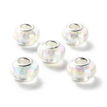 Imagem de 100 peças de espaçadores soltos de cristal Rondelle contas de resina de furo grande 13,5 x 9 mm para caneta com contas faça você mesmo, chaveiro, corrente de cobra, pulseira, joias, artesanato