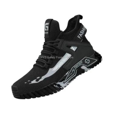 Imagem de Botas De Trabalho Masculinas De Cano Alto Com Biqueira De Aço E Antipe