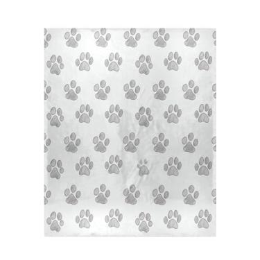 Imagem de Blueangle Cobertor de pata de cachorro super macio e quente, 127 x 152 cm, leve para todas as estações, aconchegante cobertor para cama, sofá, sofá, fácil de cuidar (280)