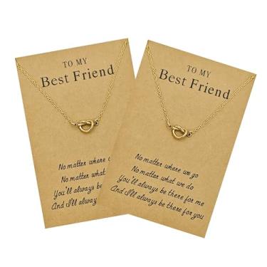 Imagem de Sucanra Colar de melhor amigo para 2, colar de amizade infinito, presente para amigos, melhor amiga, melhor amiga, 18 inches, Aço inoxidável, Sem Pedra Preciosa