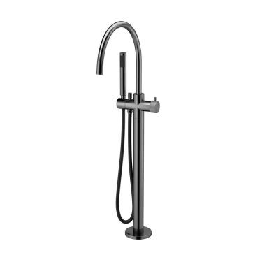 Imagem de Misturador Monocomando de Piso para Banheira Docol Mix&Match 90015942070 com Ducha Grafite Escovado