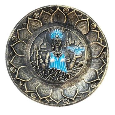 Imagem de Incensário Prato de Orixás 12 cm em Resina  Religiosos cor:IEMANJÁ - B