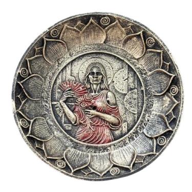 Imagem de Incensário Prato de Orixás 12 cm em Resina  Religiosos cor:POMBA GIRA 