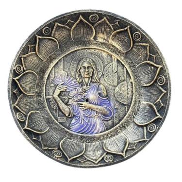 Imagem de Incensário Prato de Orixás 12 cm em Resina  Religiosos cor:MARIA MULAM