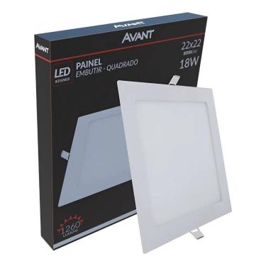 Imagem de Plafon Led Luminaria Embutir Painel Teto 18W Avant