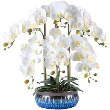Imagem de Flor artificial com vaso orquídea, flor artificial em vaso, borboleta, orquídea, flor artificial e flor para casa, sala de estar, varanda, jardim