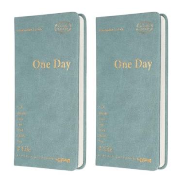 Imagem de PATIKIL Caderno planejador, 2 peças, 18 x 9,7 cm, 96 folhas, bolso diário sem data, para fazer agenda, diário, semanal, para escritório, casa, estudo, trabalho, gerenciamento de tempo, rastreador de