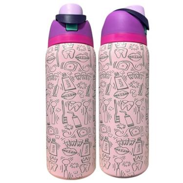 Imagem de Silva lining designing Copo dental hyginiest copo de 1,134 g Copo de dente Garrafa de água dental Presente para dentista Presente para dentista Presente para escritório mais higiênico (rosa claro