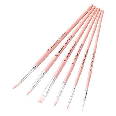 Imagem de Conjunto de Pinceis Pintura para Artistas com Cabelo Nylon Redondos Acrílico Água Guache Facial Suprimentos Arte e Desen