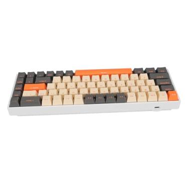Imagem de aqxreight 60 por Cento Teclado Mecânico 68 Teclas RGB Retroiluminado Ergonômico Tipo C Teclado para Jogos Com Fio Com Interruptor Vermelho para Computador Com Porta USB para Portas de Layout de