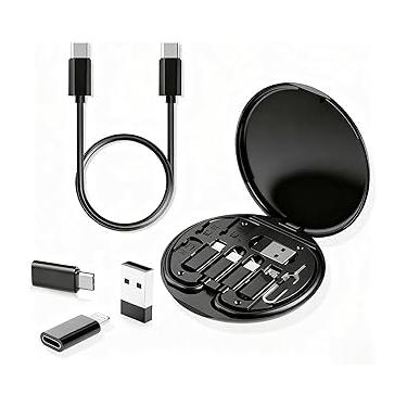 Imagem de Kit Adaptador USB Multifuncional, Cabo de Carregamento e Transferência de Dados com Conectores USB-C, Micro USB, Conversão Tipo A para Tipo C