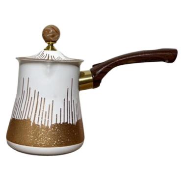 Imagem de Ioensy Cafeteira/Pote para Derreter Chocolate com Tampa, Ideal para Camping, com Bico Antitransbordamento, Acessório Profissional em aço Inoxidável, 550 Ml