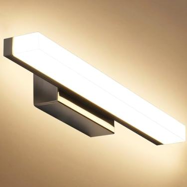 Imagem de Luminária de parede LED para banheiro, luz quente 3000K, ideal para quadros e fotos. Perfeita para iluminar paredes acima do espelho do banheiro. Classificação IP44 de resistência à água. 40