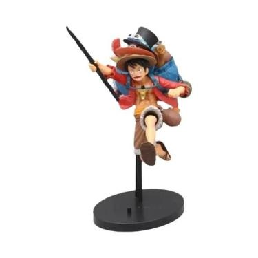 Imagem de Conjunto De 3 Figuras De Ação One Piece Luffy Sabo Ace, Modelo De Anim