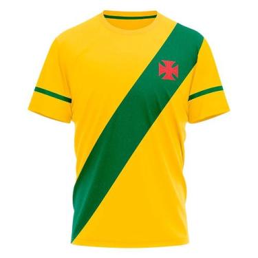 Imagem de Camisa Masculina Braziline Vasco da Gama Manicoré Amarelo Verde, G