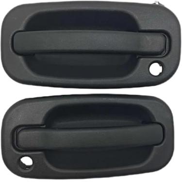 Imagem de Maçaneta externa da porta compatível com Chevy Silverado/GMC Sierra 1500 2500 Tohoe/Yukon, lado do motorista e do passageiro. Substitui os números de peça 15034985 e 15034986.