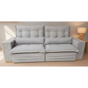 Imagem de Sofá Milenna Luxo Retrátil e Reclinável Molas Ensacadas Pillowtop 18cm Vários Tecidos 2,50