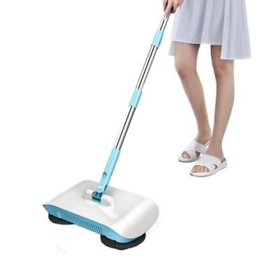 Imagem de Vassoura Mágica 3 em 1:Aspirador e Esfregão Giratório Manual Vassoura Limpeza Prática Mop Doméstico(azul)