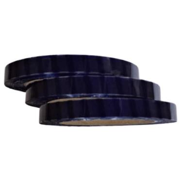 Imagem de 3 Fitas Zebrada Azul P/lacradora Sacolas Lacra Saco 12mm X 100m - DC A