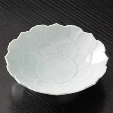 Imagem de FENNYYAR Prato de frutas de sobremesa de cerâmica Lotus Household, 13 cm, prato de oferta God of Wealth Guanyin