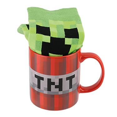 Imagem de Paladone Caneca e meias de Minecraft PP7530MCF | Mercadoria de jogos oficialmente licenciada, multicolorida
