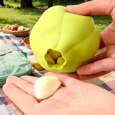 Imagem de 1 descascador de alho de silicone, descascador de alho macio, utensílios de cozinha criativos convenientes, utensílios simples para uso ao ar livre