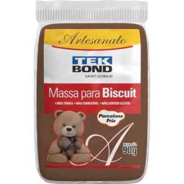 Imagem de Massa de Porcelana Fria, Tekbond, Biscuit, 90 Gramas, Marrom, Caixa com 6
