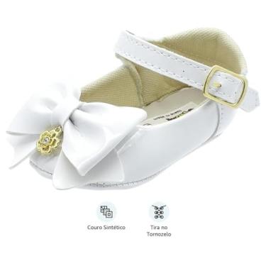 Imagem de Sapatinho Bebê Sapatilha Bebê Mania Estilo Conforto Branco (Branca, BR, Bebê, Numérico, 18)