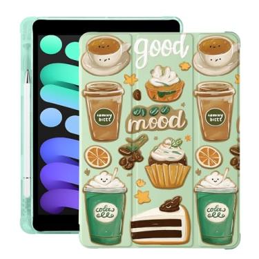 Imagem de BlHMCASE Capa fofa Kawaii para iPad Air de 11 polegadas 7ª/6ª geração (M3/M2) 2025/2024 com suporte para lápis, hibernar/despertar automático, capa traseira de TPU macio de couro verde
