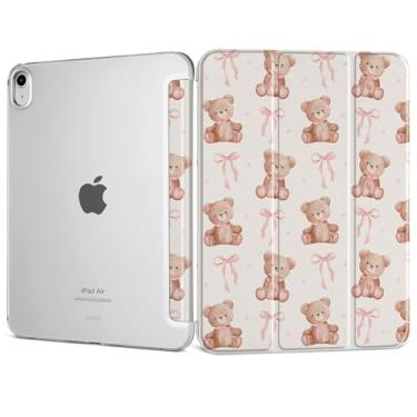 Imagem de DONGKE Capa inteligente para iPad Air 11 polegadas M3 2025 M2 2024, iPad Air 5ª 2022/4ª geração 2020 10,9 polegadas, fina, dobrável, rígida, capa traseira translúcida - [despertar/hibernar