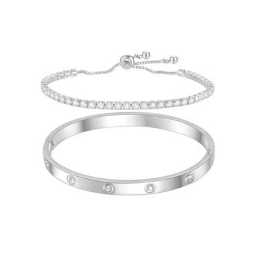 Imagem de VanSabrina Conjunto de pulseira banhada a ouro, Medium, Aço inoxidável, Sem Pedra Preciosa