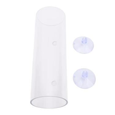 Imagem de Tubo oco transparente do túnel de peixes Betta com ventosa para descansar e dormir acessórios de tanque de peixes decoração de aquário de plástico durável (eu)