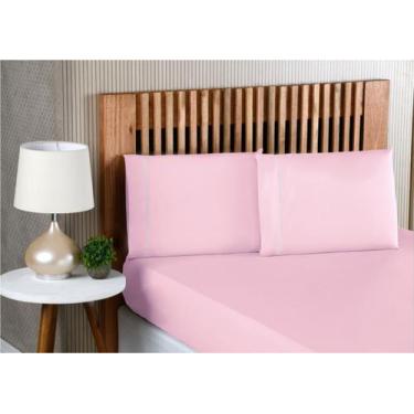 Imagem de Lençol de cama Queen 400 Fios 3 Peças 100% algodão com elastico - RT M