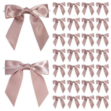 Imagem de Lazos para Regalo LIZLOVESS con Cinta de Satén Rosa Empolvado de 13 cm