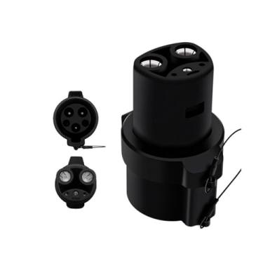 Imagem de Adaptador de carregamento ev 80A 250V 3 carregador elétrico para carro Te Y J1772 tipo adaptador de carregamento de veículo adaptador de carregador EV