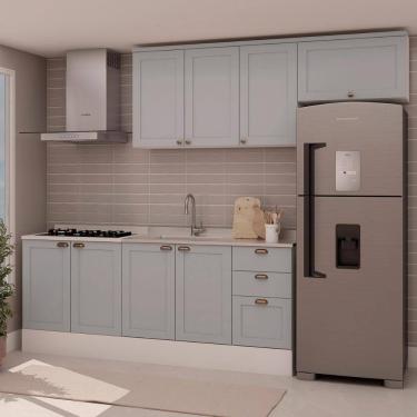 Imagem de Armário de Cozinha Genialflex Iluminata 4 Peças Branco Fendi