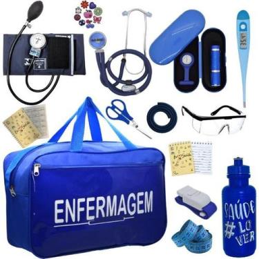 Imagem de Kit Bolsa Cores Aparelho Pressao Esfigmomanometro Enfermagem Pa Med - 