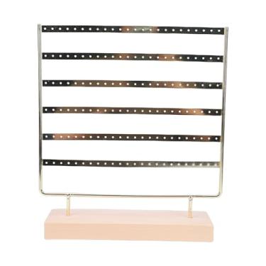 Imagem de Ymiko Organizador de Porta-Brincos Expositor de Joias de 6 Camadas Torre de Brincos Com Vários Furos Com Haste Suspensa para Balcões de Boutique e Penteadeira Doméstica de Metal e (Ouro 6 níveis)