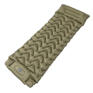 Imagem de Cryfokt Almofada de Dormir para Acampamento, Tapete de Acampamento Macio Com Travesseiro Embutido na Bomba de pé, Design Espesso e Ergonômico, Colchão de Dormir Inflável Portátil para