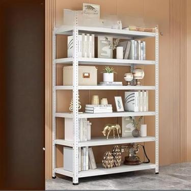 Imagem de Rack de Armazenamento em Aço com Prateleiras Ajustáveis Estante Multifuncional para Organização(Branco 6 Divisórias 80 * 30 * 180)